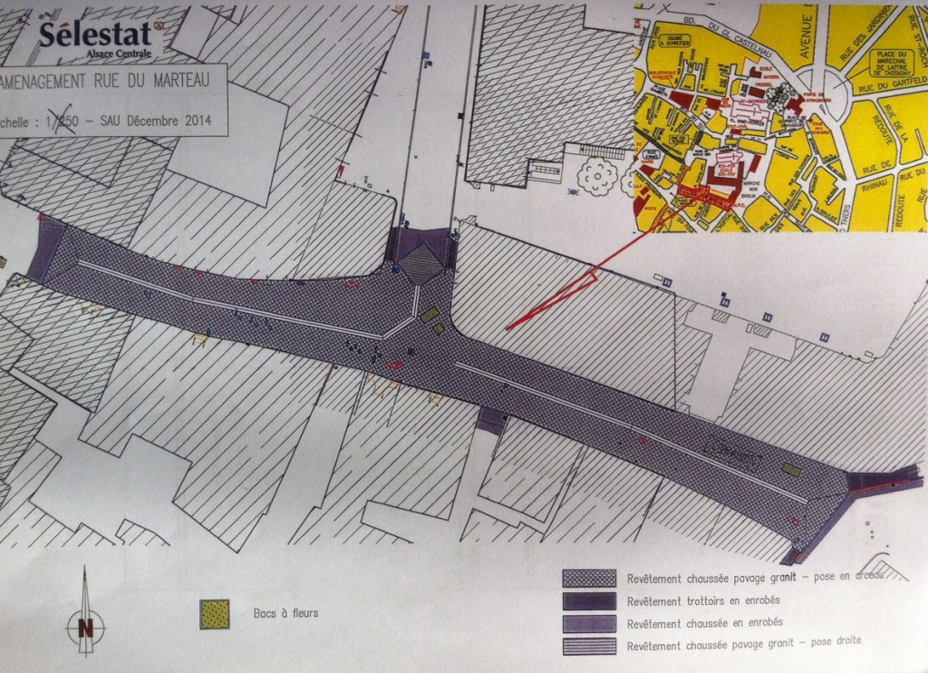 La fin des travaux de la rue du marteau est espérée pour début juin 2015