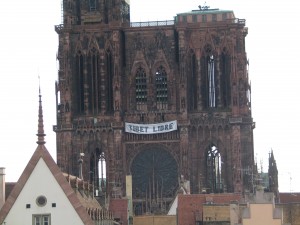 Cathédrale de Strasbourg Tibet Libre